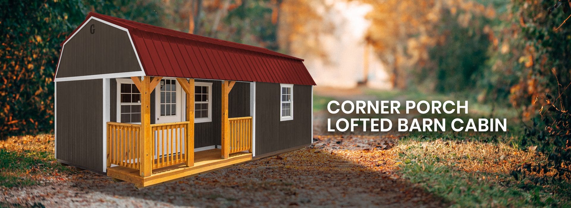 corner porch lofted barn cabin